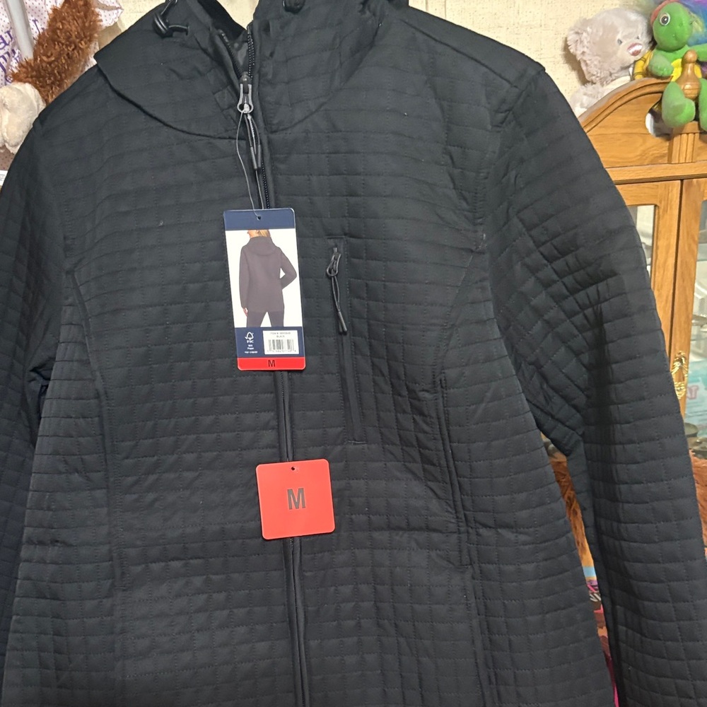 Lands' End Women's Black Quilted Puffer Jacket